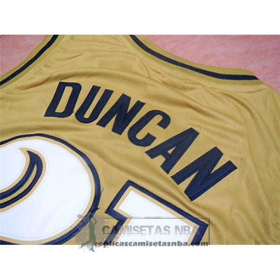 Camiseta NCAA Wake Forest Demon Deacons Tim Duncan Dorado